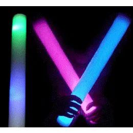 12 Bulk Multi Color Led Flashing Foam Stick