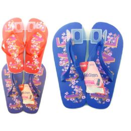 72 Bulk "love" Print Flip Flop Size 6-10