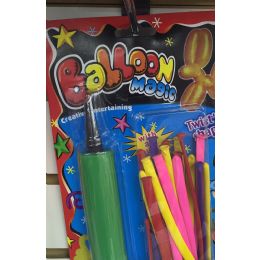 72 Bulk Long Balloons With Pump