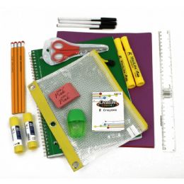 40 Bulk 16 Piece Universal School Supply Kit For Students From Grades K-12