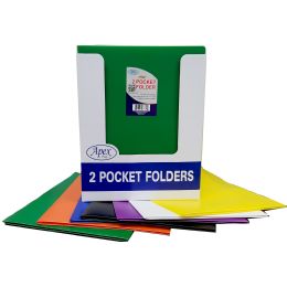 48 Bulk 2 Pocket poly folder, no holes, matt/shinny, asst. colors, 