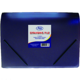 16 Bulk Expanding File, 13 Pockets, Label,Solid Color,60C;  Rose+Black, Red - Angle Flap.