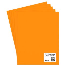 50 Bulk Large Orange Poster Boards - 22 X 28 Inches