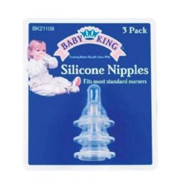 144 Bulk 3 Pack Silicone Nipple