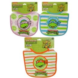 72 Bulk Nickelodeon's Ninja Mutant Terry Bib
