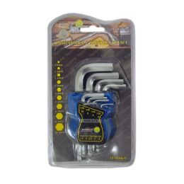 50 Bulk 9 Pc Long Arm Ball Point Hex Key Set
