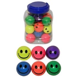 288 Bulk Happy Face Color Bouncing Ball 1.77