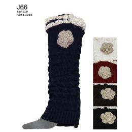 48 Bulk Flower Boot Cuff