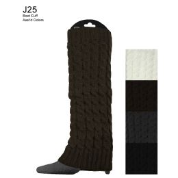 48 Bulk Assorted Color Boot Cuff