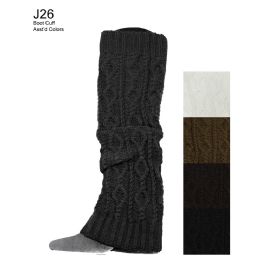 48 Bulk Assorted Color Boot Cuff 
