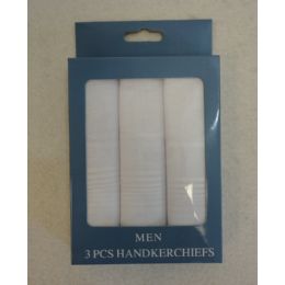 48 Bulk 3 Pack Men's Handkerchiefs [white]