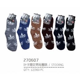 144 Bulk Men's Assorted Color Fuzzy Socks Size 10-13