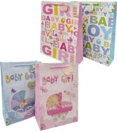 144 Bulk BABY SHOWER XL Gift Bag GLOSSY