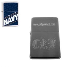 5 Bulk Personalized Navy Zippo Lighter
