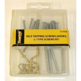 96 Bulk Self Tapping, L-Type Screw And Hooks