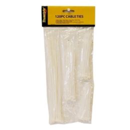 96 Bulk 120pc Cable Ties White Color