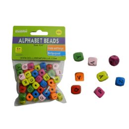 144 Bulk 60 Piece Craft Wood Bead Letters