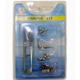 120 Bulk 5 Pieces Fishing Set Scissor Hooks Pear
