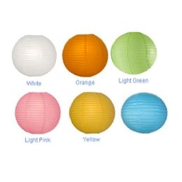 96 Bulk 14in Assorted Light Color Paper Lantern