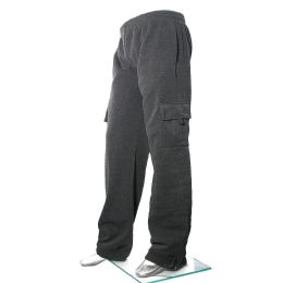 24 Bulk Men's Cargo Sweat Pants 90% Poly 10% Cotton