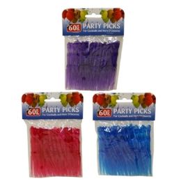 144 Bulk 60 Pack Party Picks Asst Colors