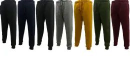 12 Bulk Men's Fashion Fleece Sweat Pants In Black (pack A: S-Xl)