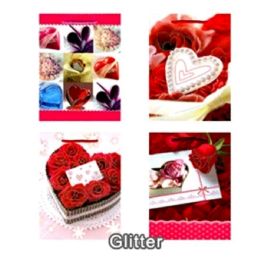 288 Bulk Medium Love Glitter Bag # 3