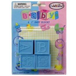 144 Bulk Baby Favor Baby Blocks 4ct 1 Inch