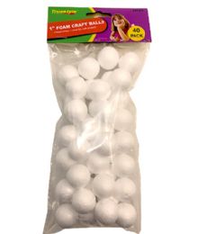 48 Bulk 40pc 1in Foam Craft Balls
