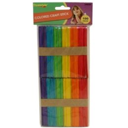 96 Bulk Wholesale 100pc Colored Craft Sticks(size:114*10*2 - Wholesale Sock Deals