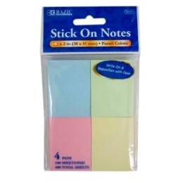 144 Bulk Bazic 100 Ct 1.5x2 Stick On Note