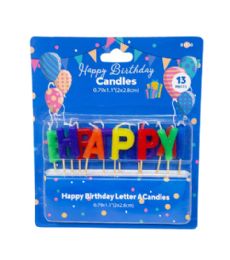 48 Bulk ASSORTED LETTER BIRTHDAY CANDLES