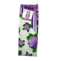 72 Bulk Purple Flowers Style Apron 22x32in