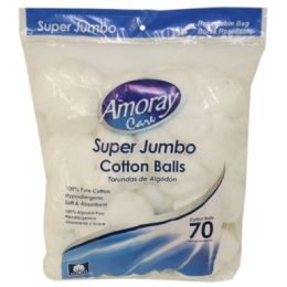 96 Bulk 70pc Cotton Ball Super Jumbo