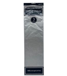 144 Bulk 3PC SILVER TISSUE PAPER 20X20IN