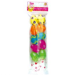 96 Bulk 2.5" 12pc Printed Easter Eggs