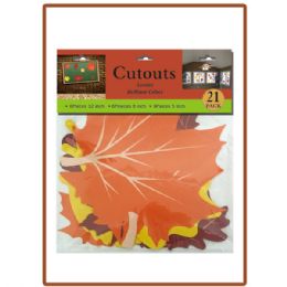 144 Bulk 21pk Cutouts Leaves