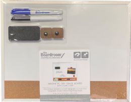 10 Bulk Dry Erase Combo Board - Magnetic - Cork Strip - 11 X 14 Inch - 2 Dry Erase Markers - 2 Cork Magnets - 2 Push Pins - Dry Eraser - Mounting Hardware - Pdq