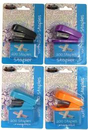 48 Bulk Mini Stapler - 200 Staples - Integrated Staple Remover