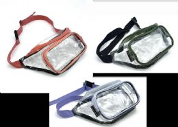 24 Bulk Arctic Star Fanny Packs With Assorted Colored Piping