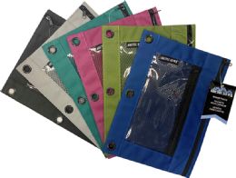 96 Bulk Pencil Pouch Grommet Holes Double Zipper Mesh Pvc Easy View Pocket