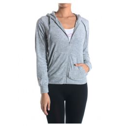 24 Bulk Sofra Ladies Thin French Terry ZiP-Up Hoodie Jacket