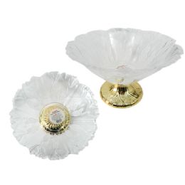 48 Bulk CrystaL-Like Bowl With Gold Footing