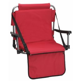 6 Bulk Red Stadium Style Barton Outdoor Folding Chair