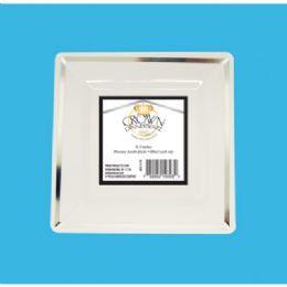 12 Bulk Crown Dinner Plate Executive Collection 10 In 10 Pk Square Silver