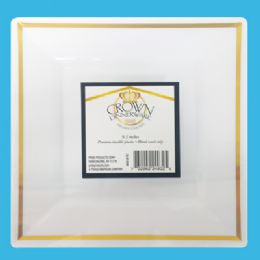 12 Bulk Crown Dinner Plate Executive Collection 10 In 10 Pk Square Gold