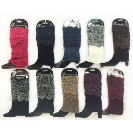 12 Bulk Wholesale Knitted Short Boottopper Crochet Pattern Assorted Color
