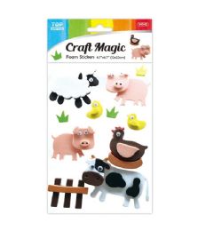 144 Bulk EVA Sticker Farm Animals