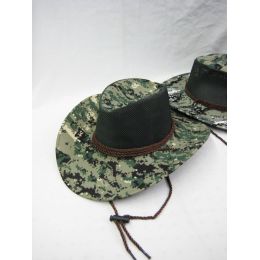 24 Bulk Mens Cowboy Boonie Hat Digital Camo Green