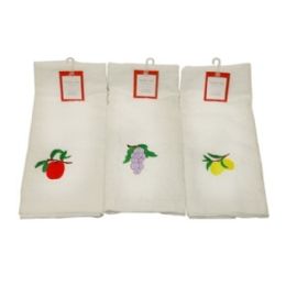 120 Bulk Kitchen Towels W Fruit Embrodiery